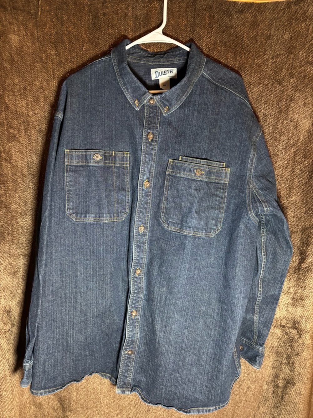 Duluth Trading Co Denim Button-Up Shirt Jacket